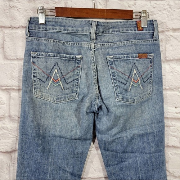 7 For All Mankind Women's Classic Blue Boot Cut Jeans - Picture 8 of 12